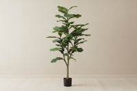 Kunstplant Ficus lyrata (vioolblad ficus / tabaksplant), 120 cm hoog