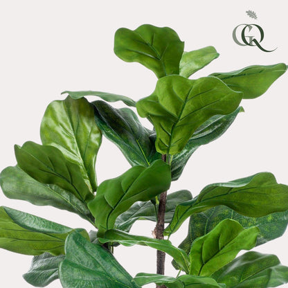 Kunstplant Ficus lyrata (vioolblad ficus / tabaksplant), 90 cm hoog