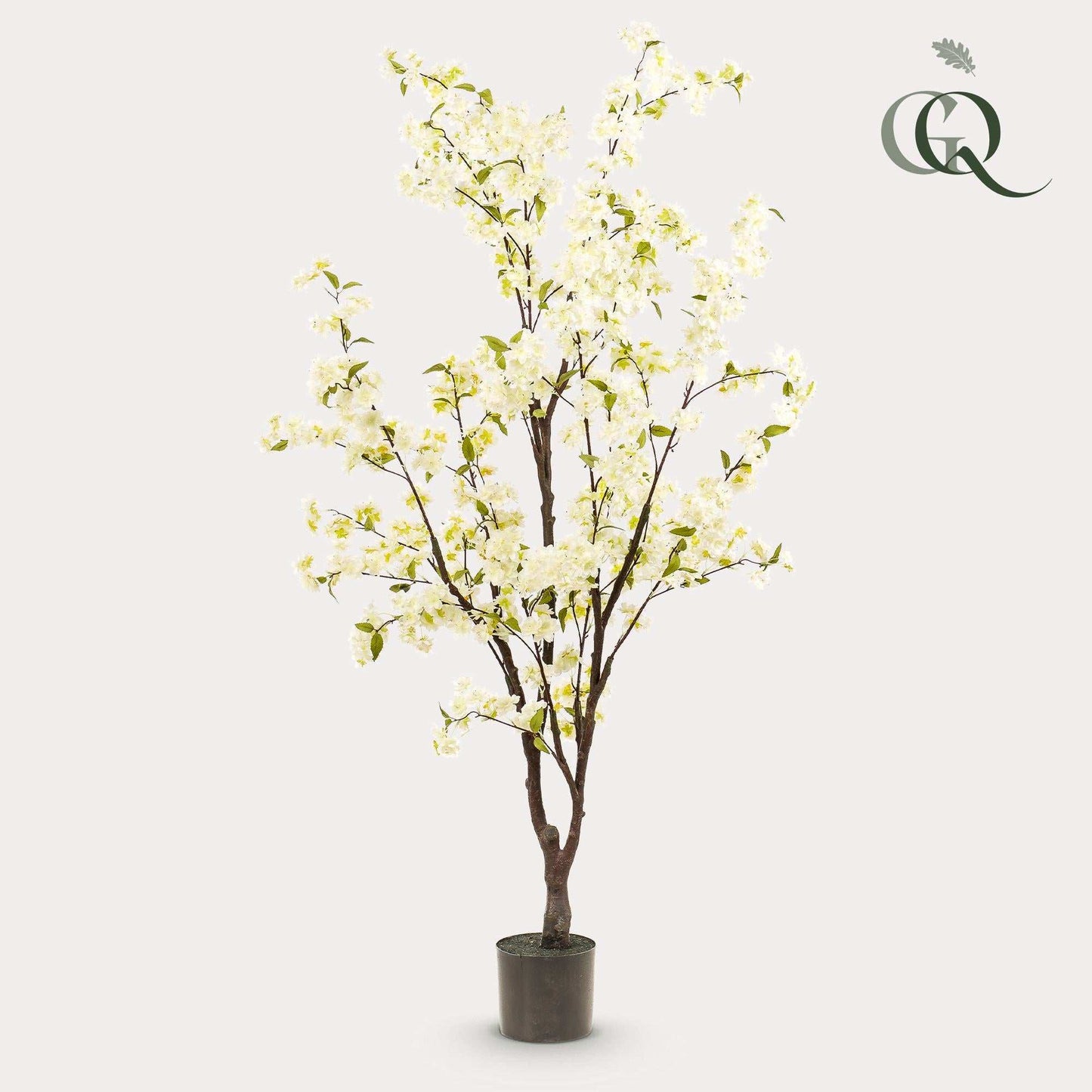 Kunstplant kersenbloesem (Prunus) wit, 175 cm hoog