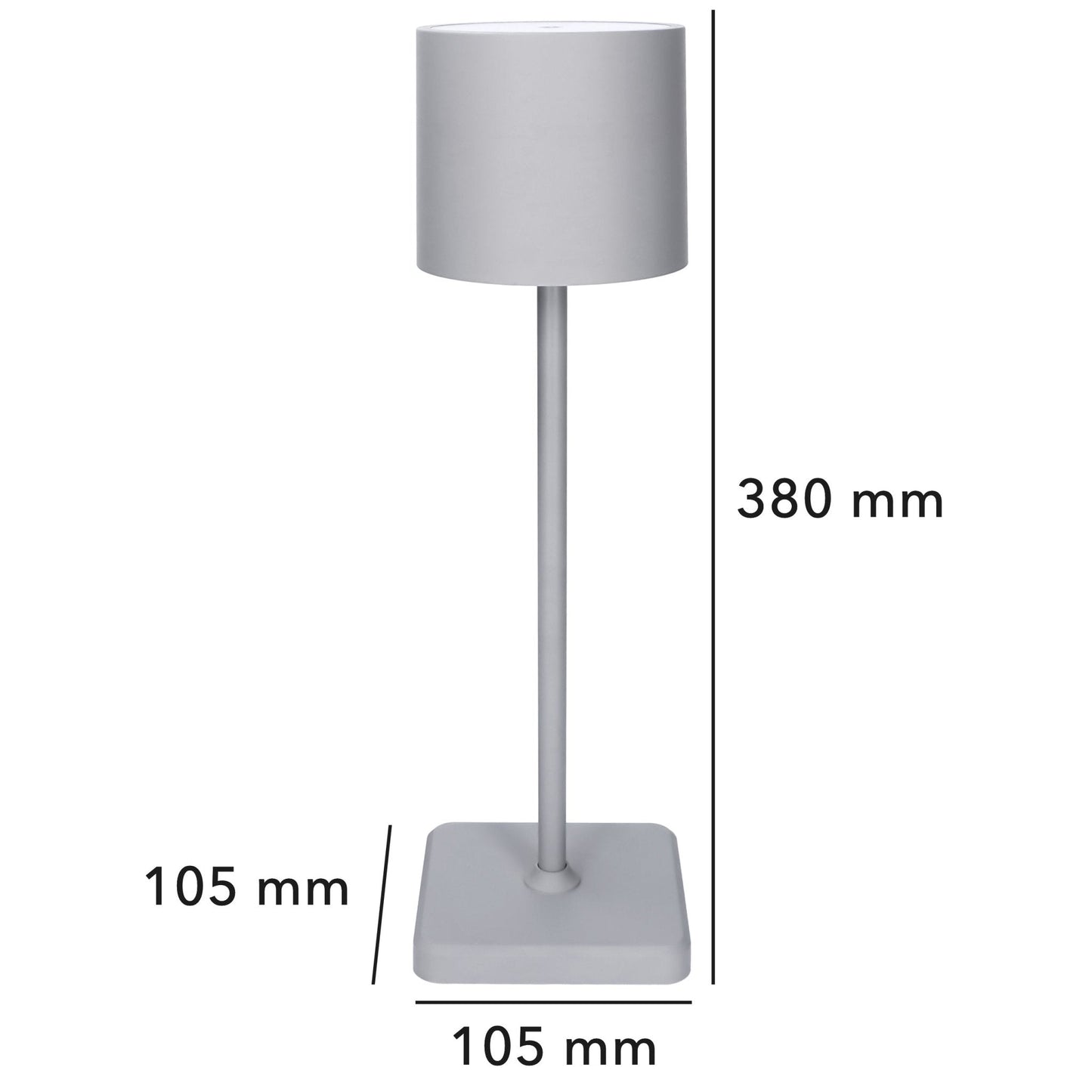 LED's Light Oplaadbare LED Tafellamp - Dimbaar via aanraking - Binnen en buiten - Grijs