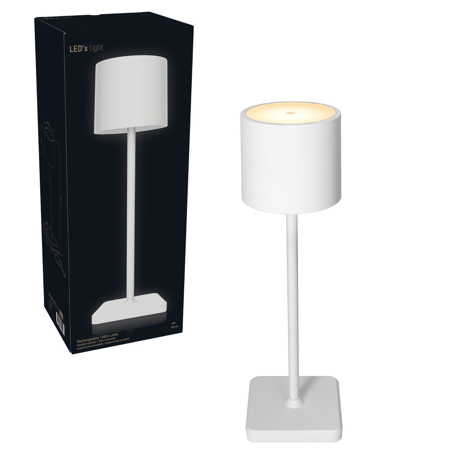 LED's Light Oplaadbare LED Tafellamp - Dimbaar via aanraking - Binnen en buiten - Wit