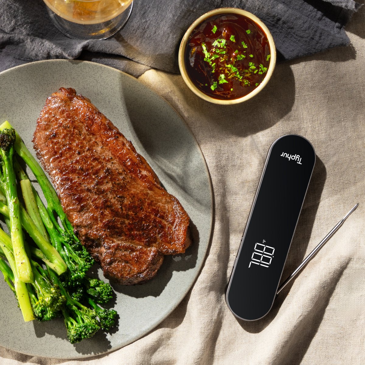 Comnox - Typhur InstaProbe Core - instant-read vleesthermometer - supersnelle meting - extreem nauwkeurig - 0,5s DCTI™-technologie - IP67 - zwart