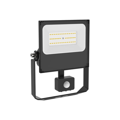 Zwart LED’s Light 30W buitenspot met bewegingssensor, voor veilige verlichting van tuin of garage. Geïntegreerde sensor en sterk lichtgevend panelen voor automatische nachtverlichting.