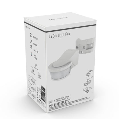 LED's Light Pro Bewegingssensor met Hoekprofiel - Universeel - 12 meter bereik - Wit