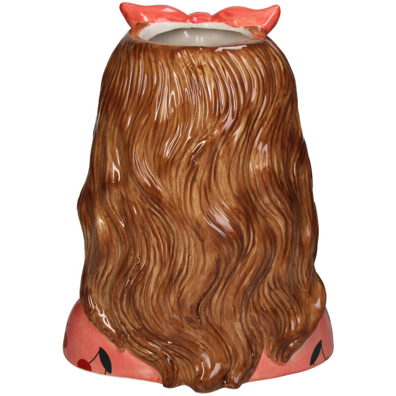 Vase Jessie Bow + 10x Real Touch Tulip Orange