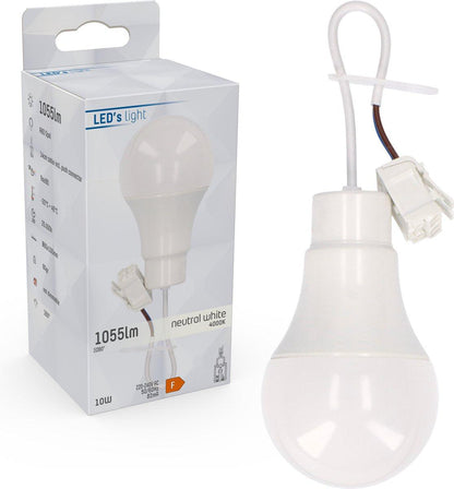 Verhuisfitting E27 met LED Lamp - Extra krachtig licht - 1055 lumen - Lampfitting