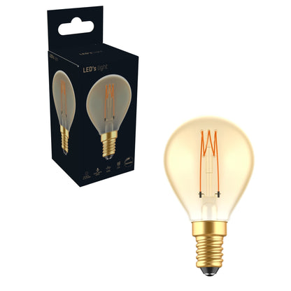 LED Lamp goud E14 - Gloeilamp design - Dimbaar extra warm wit - 1800K