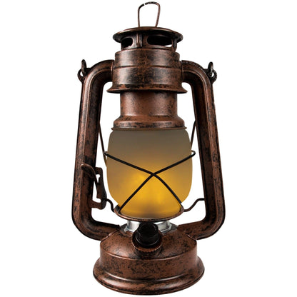 Vintage LED Olielamp op batterijen - Dimbaar - Draadloos - 24 cm - Koper