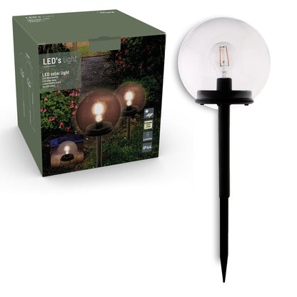 Vintage Solar Priklamp met sensor - Automatisch aan/uit - Warm wit licht - IP44 - 54 cm