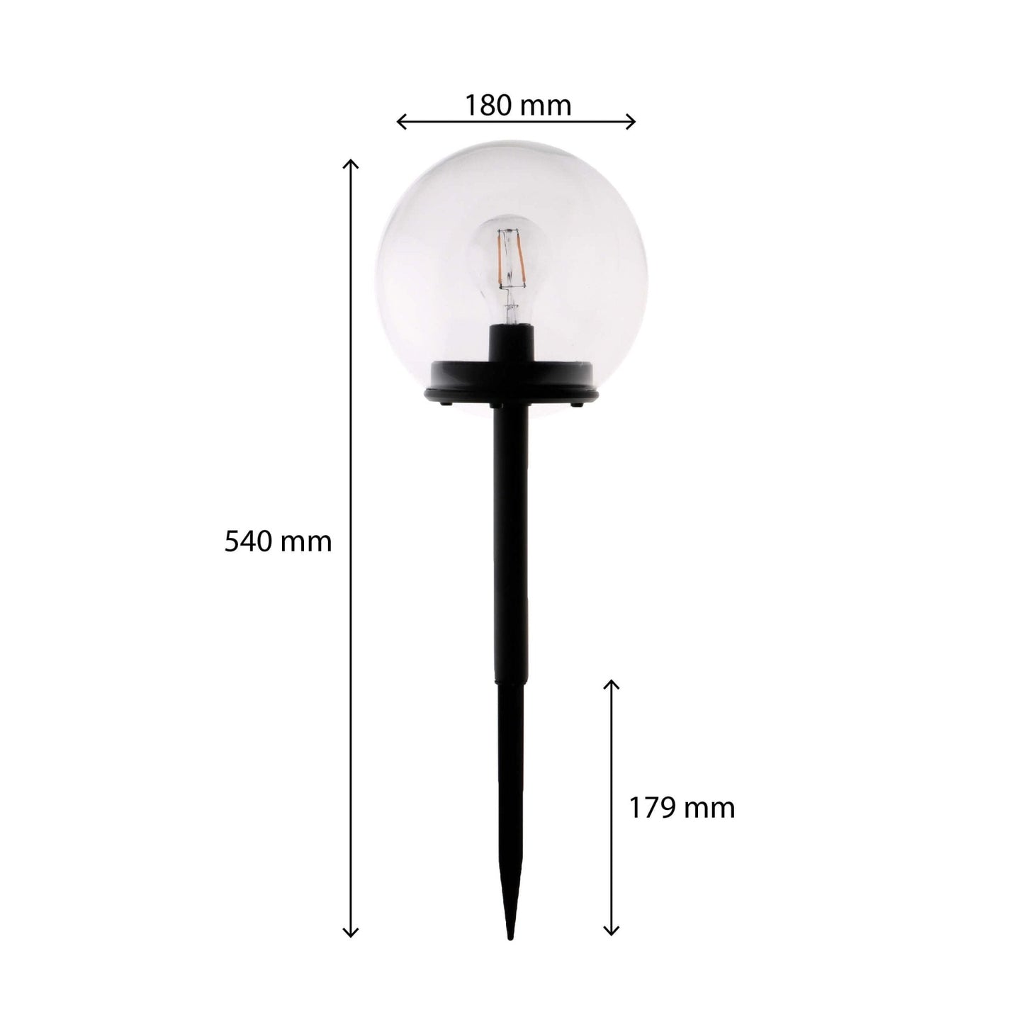 Vintage Solar Priklamp met sensor - Automatisch aan/uit - Warm wit licht - IP44 - 54 cm