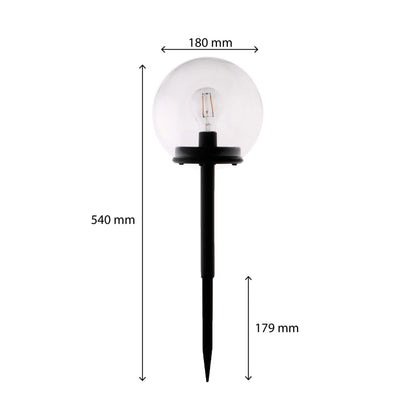 Vintage Solar Priklamp met sensor - Automatisch aan/uit - Warm wit licht - IP44 - 54 cm