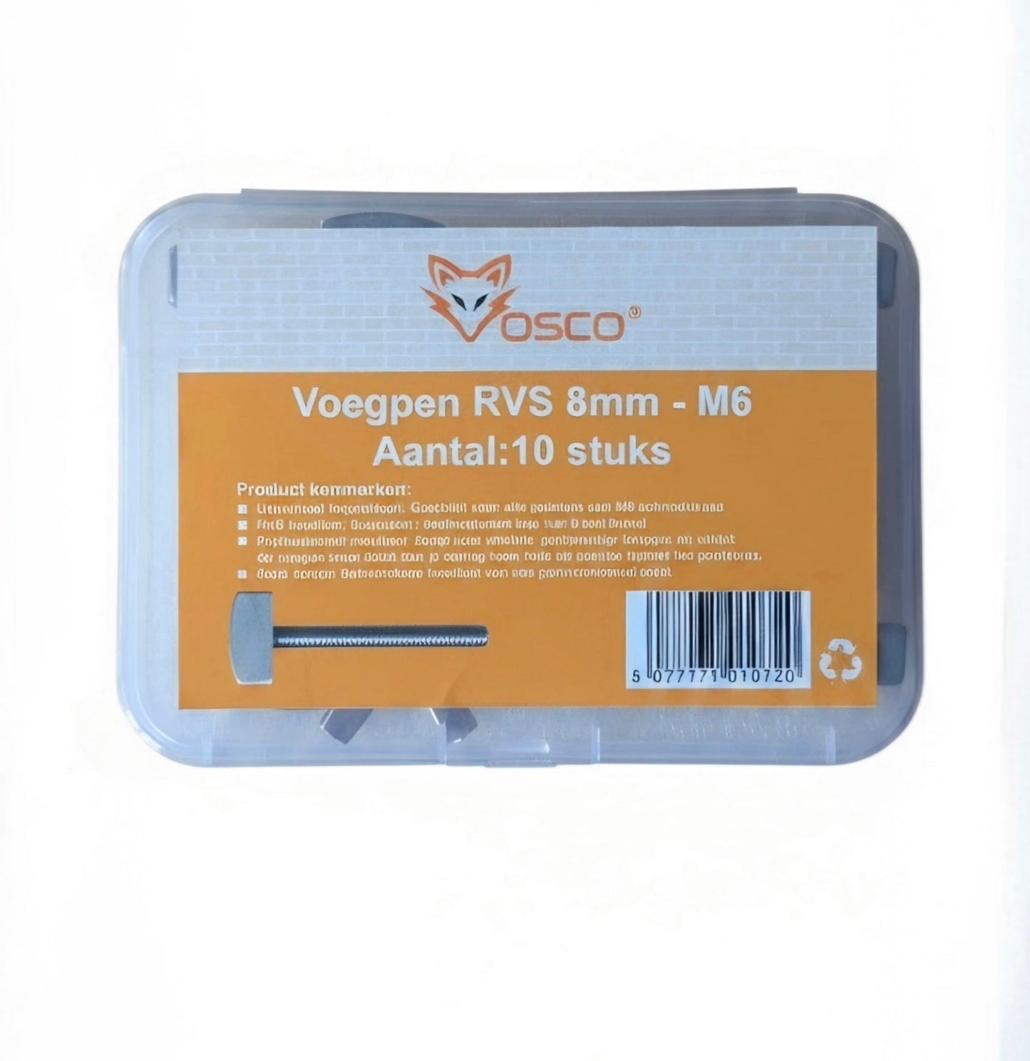 VOSCO® Voegpen RVS 8 mm - Duurzaam en Nauwkeurig - M6