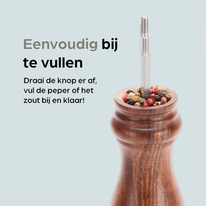 Houten onderzetter peper zout houten kommetjes