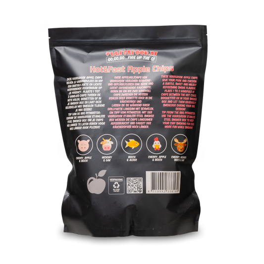 Vuur&Rook Hot&Fast appel rookchips – 1,5 kg