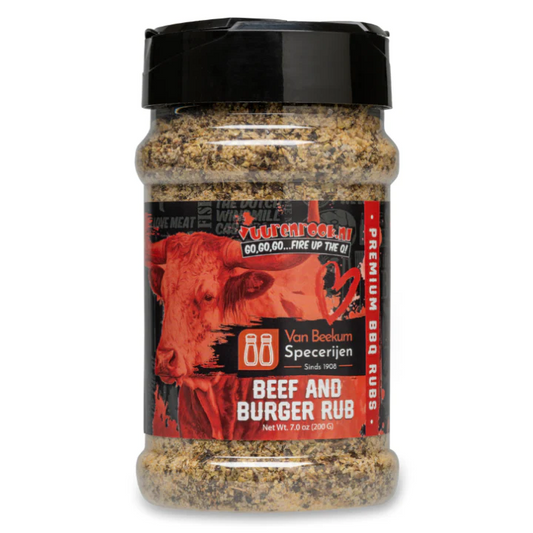 Comnox - Vuur&Rook Beef And Burger Rub 200g - Heerlijk gekruide smaak voor rundvlees - Perfect voor burgers en brisket - 200 g verpakking - kruidensmaak