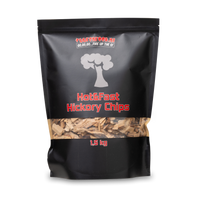 Comnox - Vuur&Rook Hot&Fast Hickory Chips - Diepe rooksmaak voor vlees - 1,5 kg