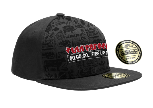 Comnox - Vuur&Rook Limited Edition Custom Made Cap - Comfort & Stijl - Handgemaakt - Zwart - Cap - Uniek Design