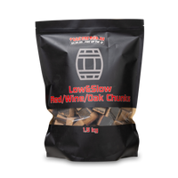Comnox - Vuur&Rook Low&Slow Rode Wijn - Eiken Chunks met aroma van rode wijn - 1,5 kg