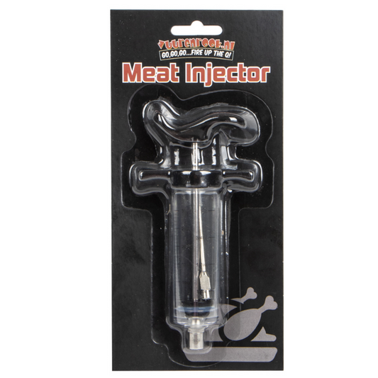 Comnox - Vuur&Rook Meat Injector - Voorkom uitdrogen, Versnel marineren - RVS naald met dubbele opening - 0,5L - zwart