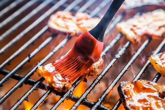 Comnox - Vuur&Rook - Silicone Glaze Kwast - Hittebestendig tot 250 ℃ - Gemakkelijk te reinigen in de vaatwasser - Glazuur kwast voor BBQ - zwart