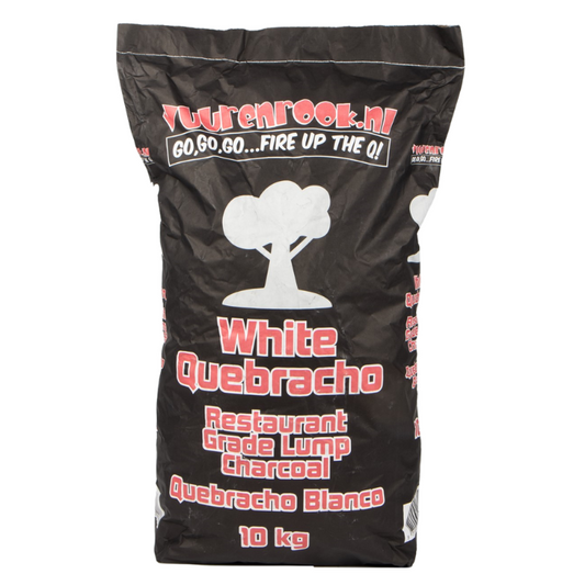 Comnox - Vuur&Rook White Quebracho Restaurant Grade Lump Charcoal 10 kg – Lange brandduur – Neutrale rooksmaak – Grote stukken – Premium BBQ houtskool