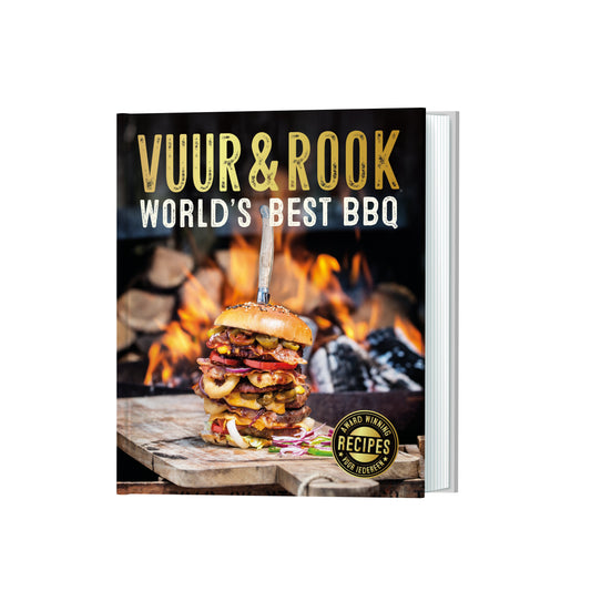 Comnox - Vuur&Rook World’s Best BBQ Boek - Ontdek heerlijke recepten - Leer over houtskool en marinades - 60+ recepten - 120 pagina's - Premium boek