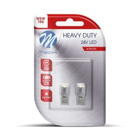 Comnox - M-TECH.PL W5W autolamp LED T10 - Helder wit licht voor 24V - Set van 2