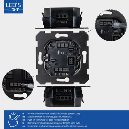 Wandschakelaar met Bewegingssensor - 55 x 55 mm inbouw - Compatibel met LED - Wit