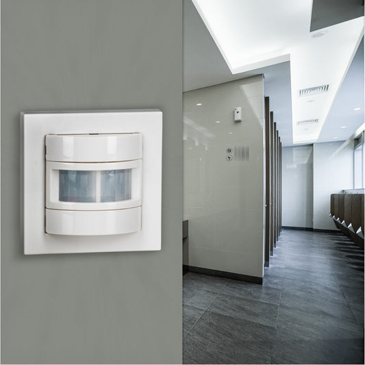 Wandschakelaar met Bewegingssensor - 55 x 55 mm inbouw - Compatibel met LED - Wit