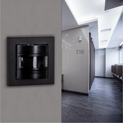 Wandschakelaar met Bewegingssensor - 55 x 55 mm inbouw - Compatibel met LED - Zwart
