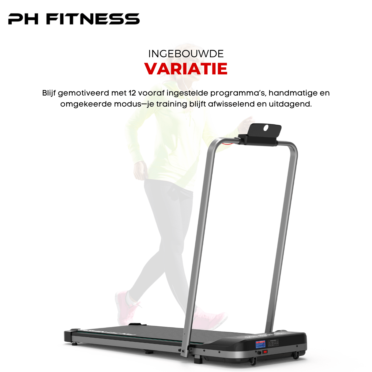 PH FITNESS loopband met ingebouwde variatie training