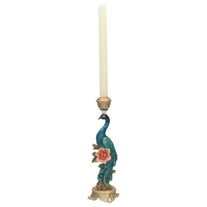 Comnox - Peacock Multi - Elegante Kaarsenhouders - Blauw & Goud